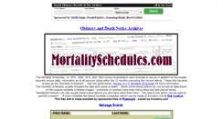 Desktop Screenshot of mortalityschedules.com